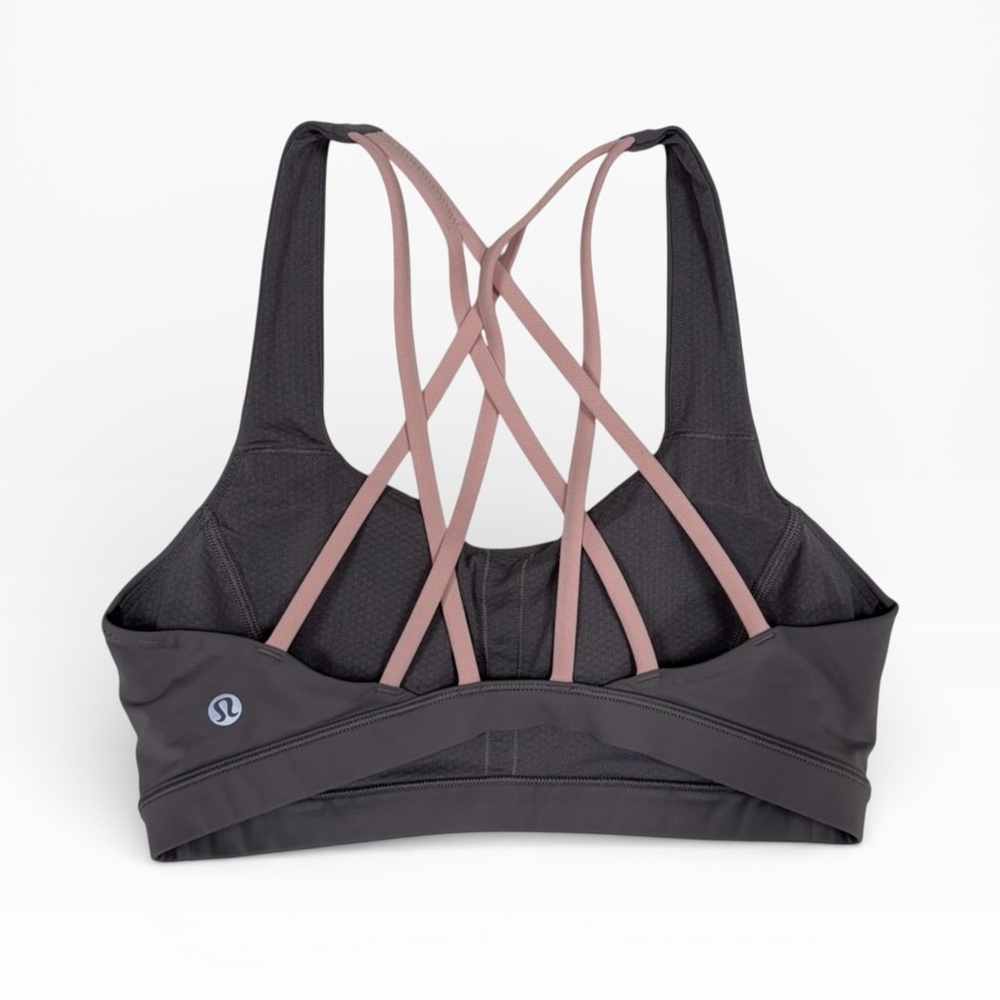 Lululemon Free to Be Bra Womens 6 Grey Sports Bra Light Support C D Cup Longline - Picture 2 of 6